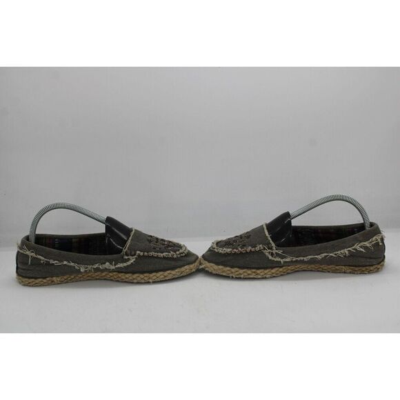 Sanuk Women's Espathrill Grey Canvas Flats Espadrille Size 9 - Picture 7 of 11